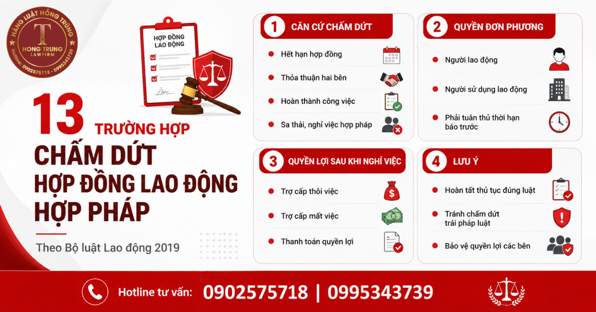 13 trường hợp chấm dứt hợp đồng lao động