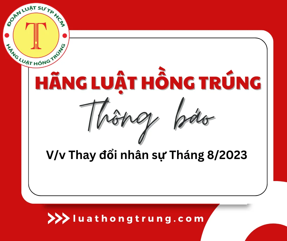 Thông báo: Thay đổi nhân sự tháng 8/2023