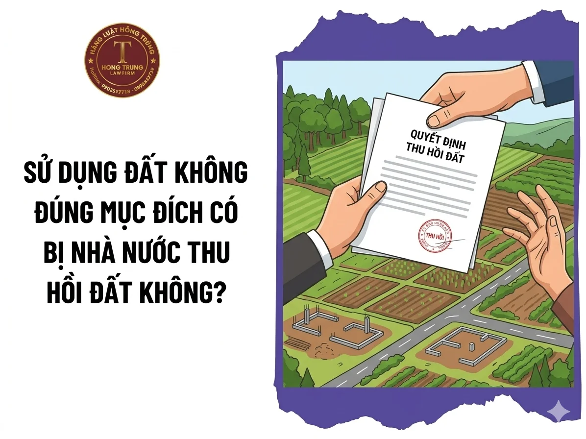 Sử dụng đất không đúng mục đích có bị Nhà Nước thu hồi đất không?